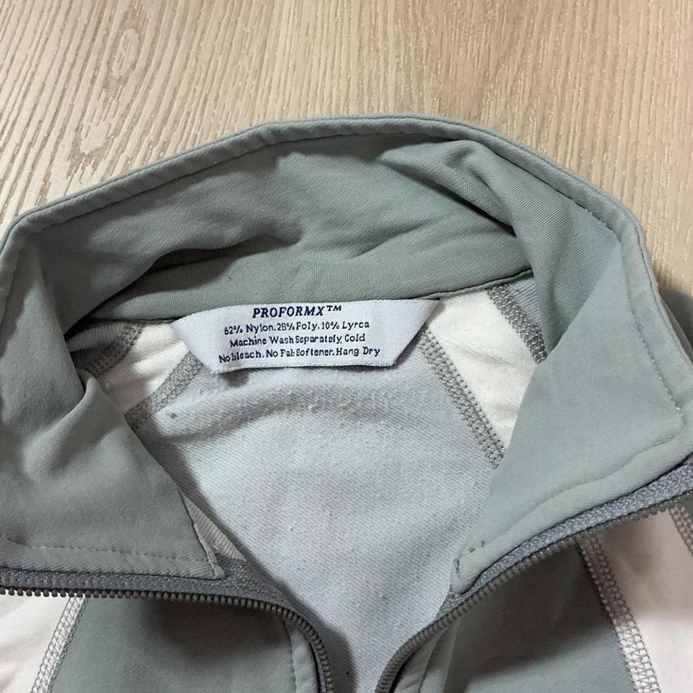 PROFORMEX Athletic Jacket Women's Size S Full Zip Gray White Performance - Picture 5 of 8